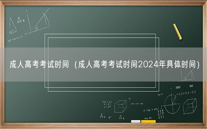 成人高考考试时间查询2024