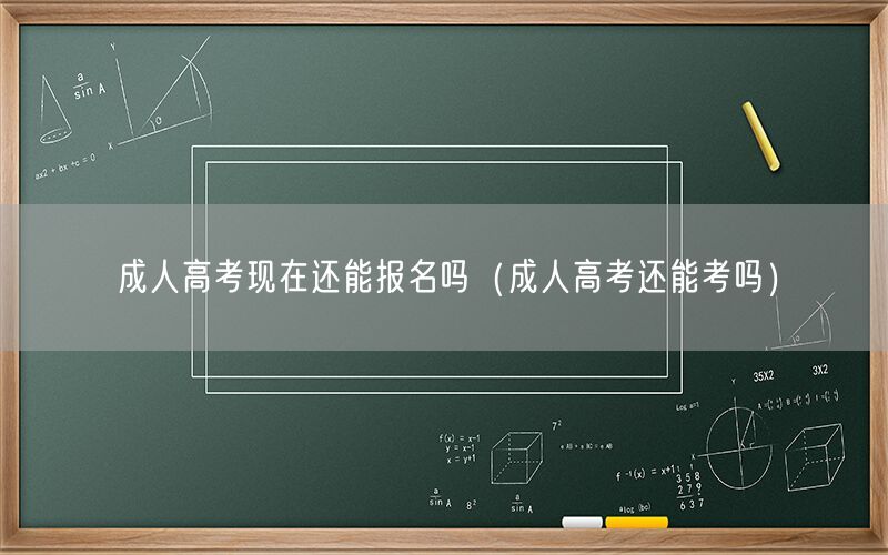 成人高考现在还能报名吗 可考吗