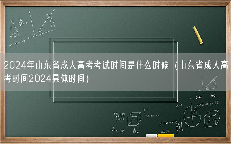 山东省成人高考时间2024具体时间是2024年10月19日至20日。